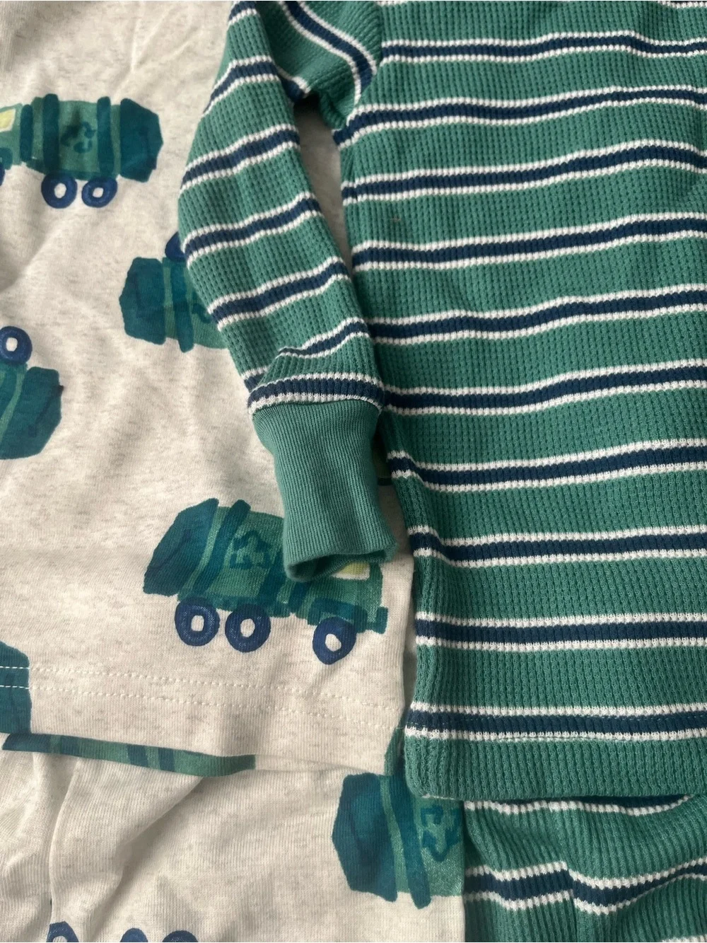 Carter's Green Truck Print & Green Striped 2-Pack Pajama Set